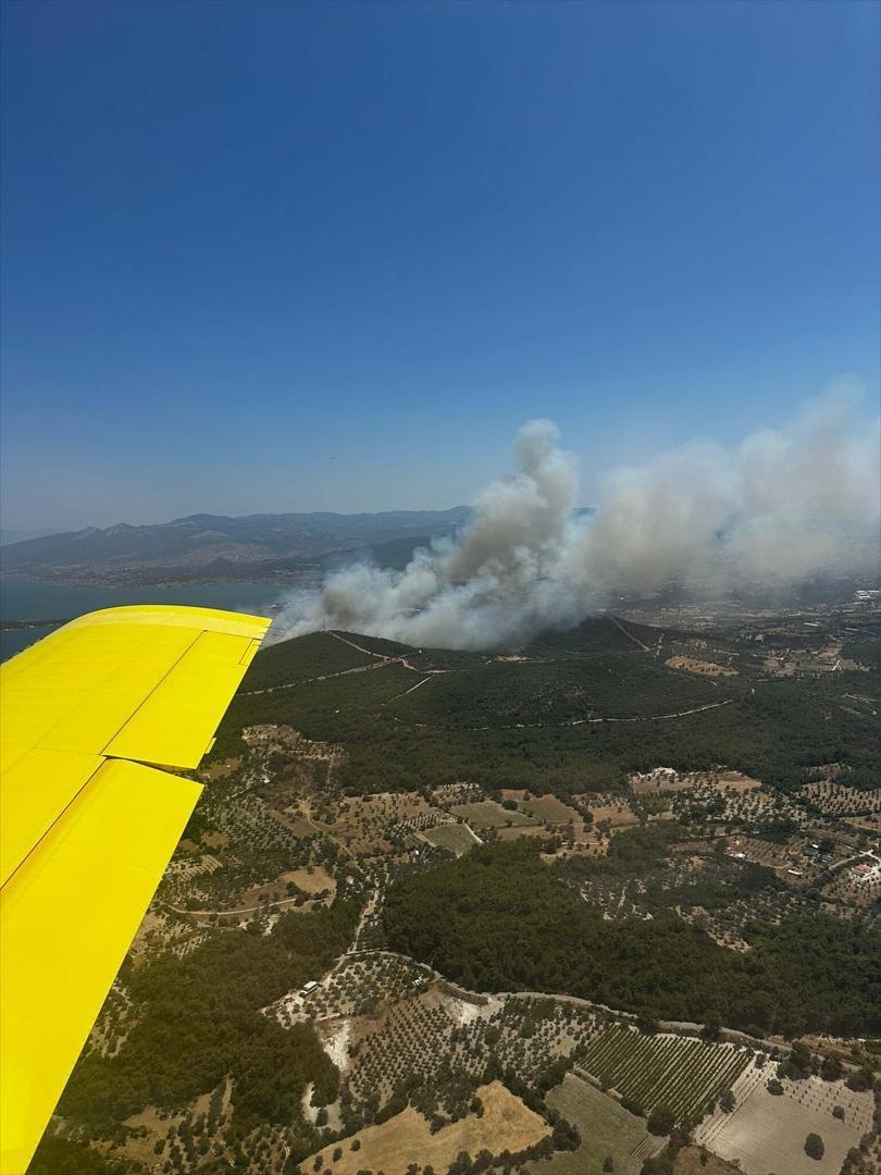 Urla’da yine orman yangını: 2 site tedbir amaçlı tahliye edildi