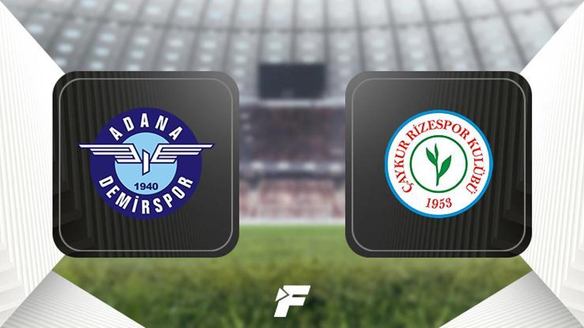 Adana Demirspor - Çaykur Rizespor maçı (CANLI)