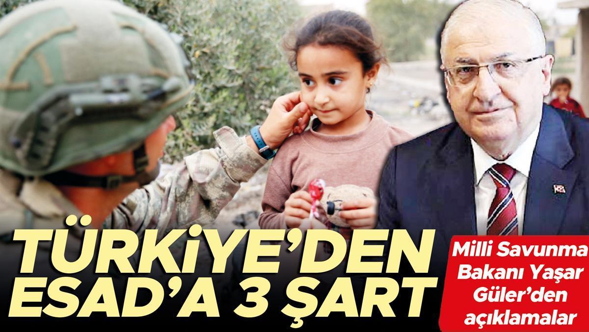 Bakan Yaşar Güler’den Suriye’den çekilmenin üç şartı