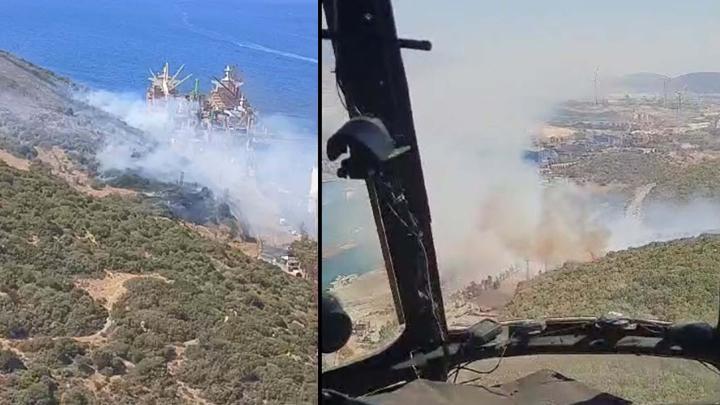 İzmir Aliağa'da orman yangını! Havadan ve karadan müdahale ediliyor