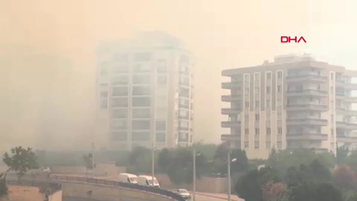 Karşıyaka'daki orman yangınına havadan müdahale başladı