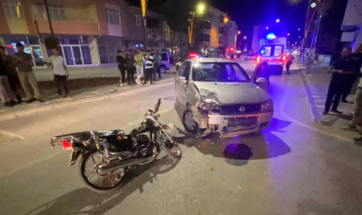 Konya'da otomobil ile motosiklet çarpıştı: 2 yaralı