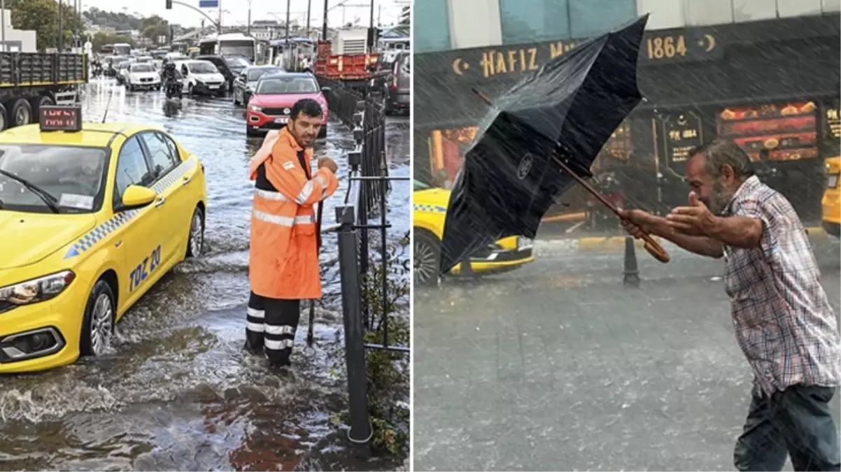 Meteoroloji uyarmıştı! Şiddetli yağış İstanbullulara zor anlar yaşattı