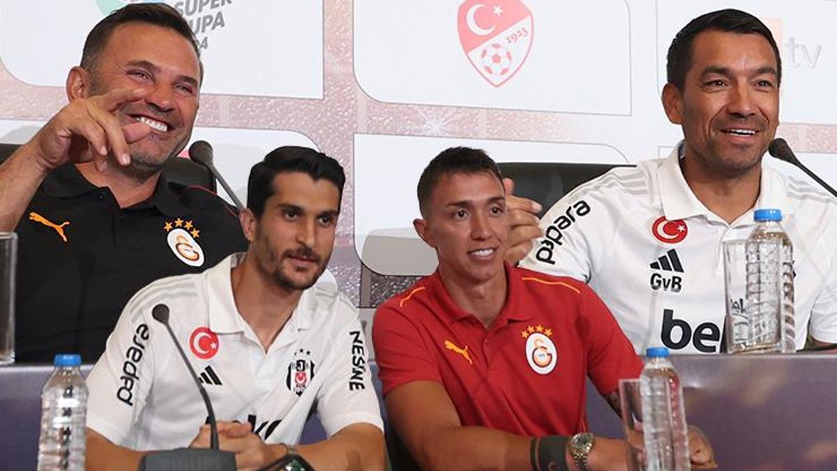 Okan Buruk'tan Fenerbahçe'ye olay gönderme! Galatasaray-Beşiktaş Süper Kupa maçı öncesinde ortak basın toplantısı...