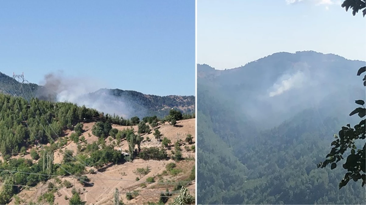 Orman yangınına müdahale eden helikopter su alırken düştü! 5 kişilik mürettebat yüzerek kurtuldu