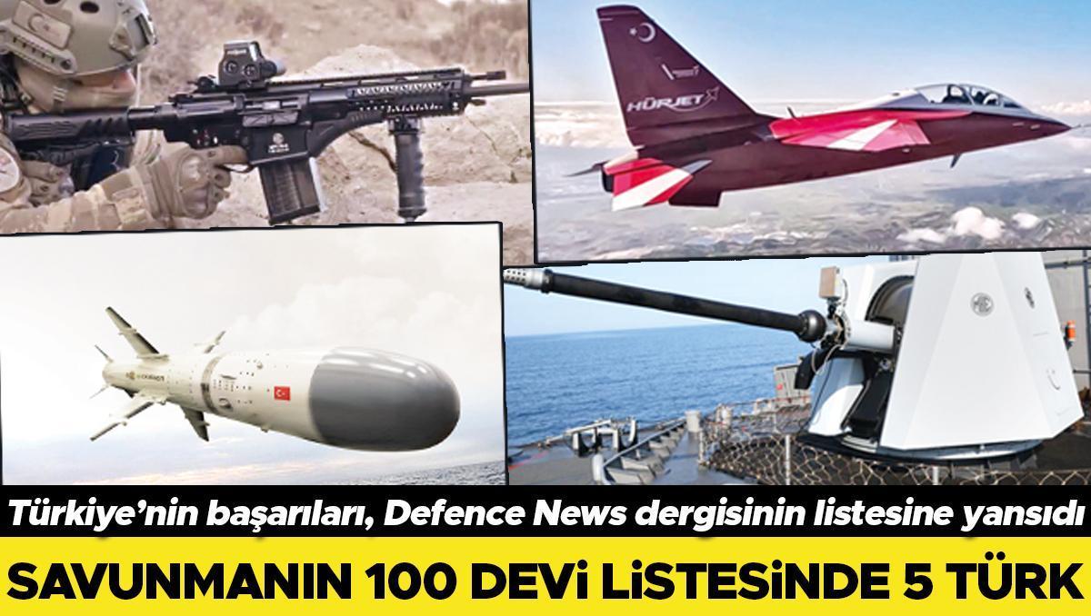 Savunmanın 100 devi  listesinde 5 Türk