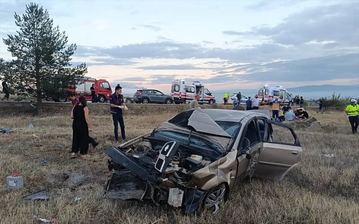 Sinop'ta tarlaya devrilen otomobilde 2 kişi yaralandı