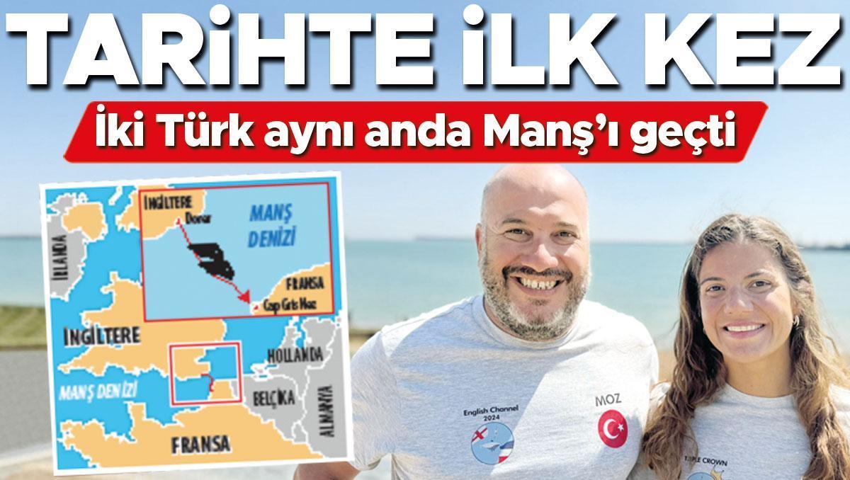 Tarihte ilk kez... İki Türk aynı anda Manş’ı geçti