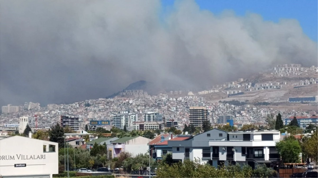 Yamanlar Dağı yangını yerleşim yerlerine yaklaştı! Koca şehir duman altında