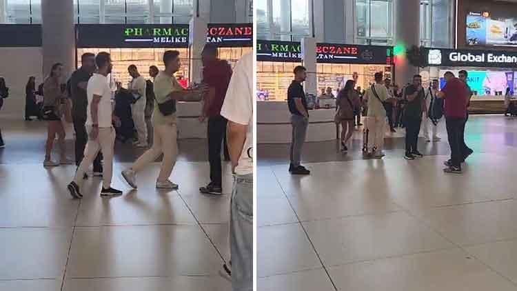 Eski eşini erkek arkadaşı ile İstanbul Havalimanı’nda görünce çılgına döndü