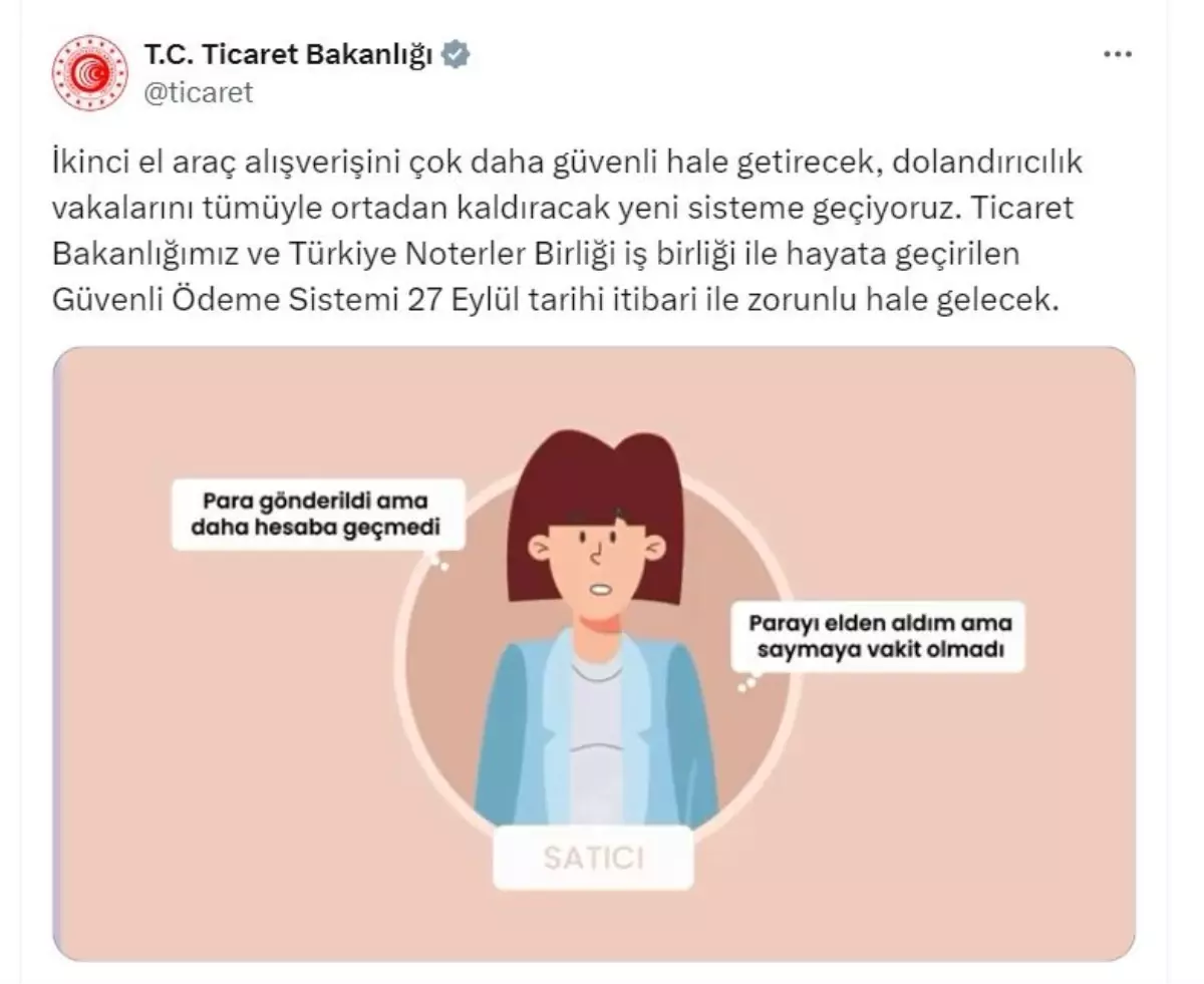 Güvenli Ödeme Sistemi İkinci El Araç Alışverişinde Zorunlu Oluyor