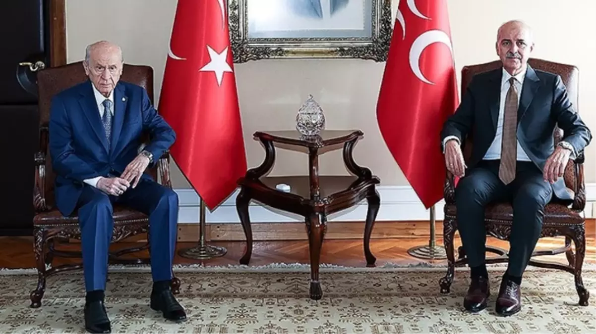 Meclis'te sürpriz görüşme: Numan Kurtulmuş'tan Devlet Bahçeli'ye ziyaret