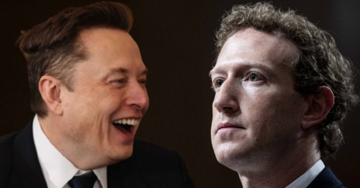 Elon Musk ile  Mark Zuckerberg, çok zengin az güvenilir