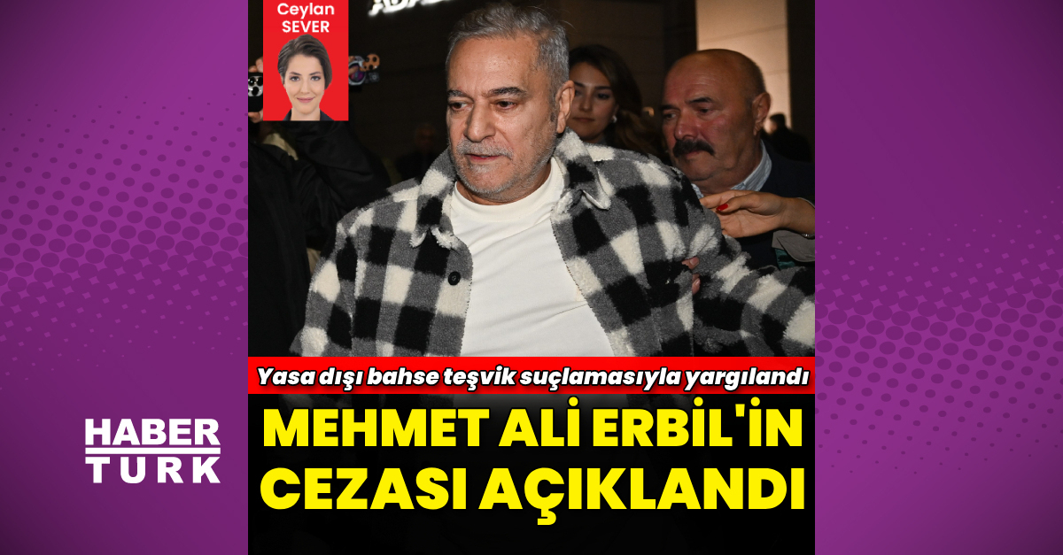 Mehmet Ali Erbil'in cezası açıklandı